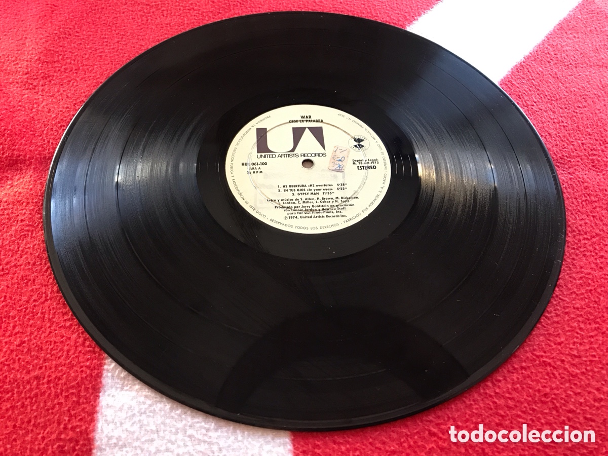 Discos de vinilo: LP WAR: Cede la palabra - Solo disco - Foto 1