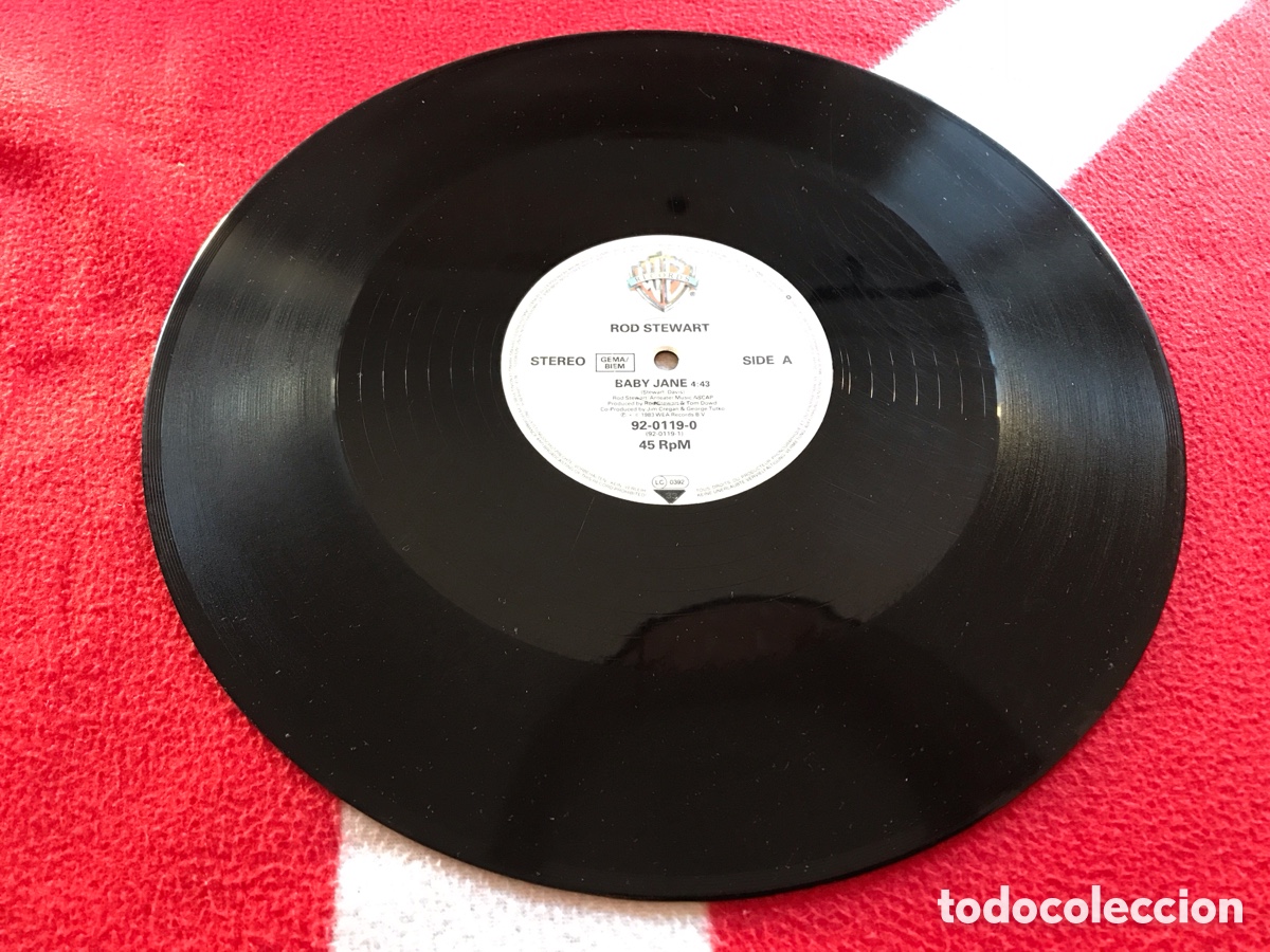 Discos de vinilo: Maxi Single Rod Stewart &ndash; Baby Jane - Foto 2