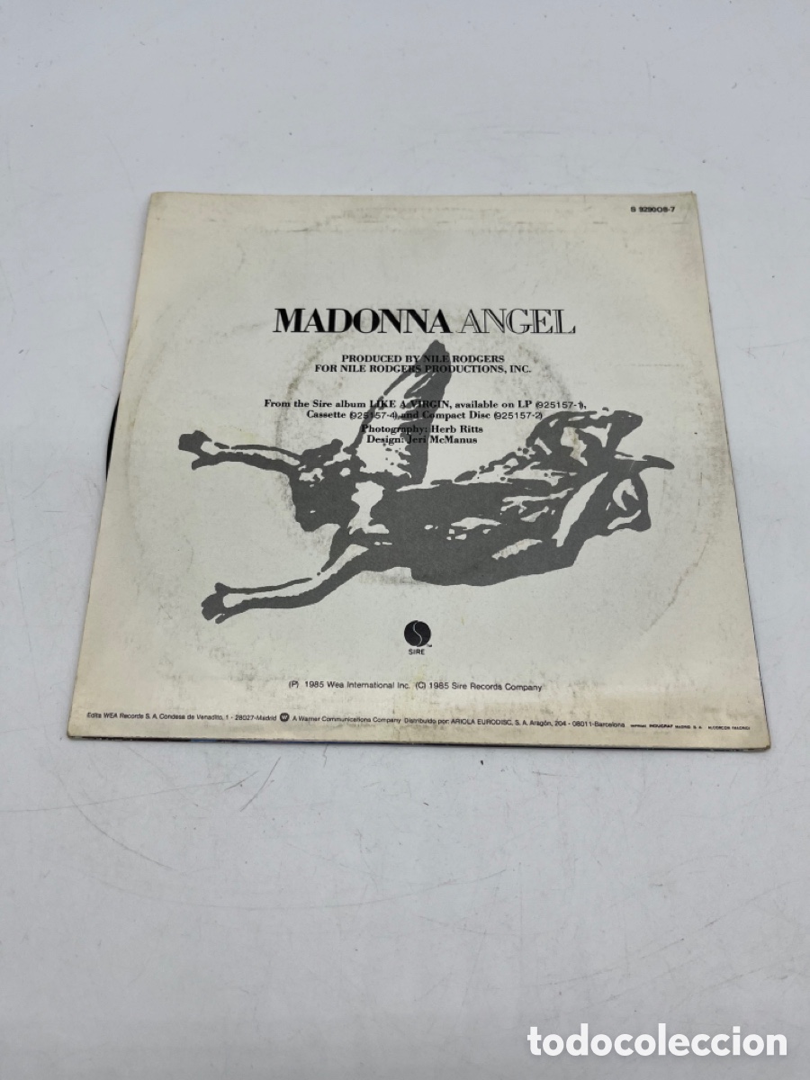 Discos de vinilo: Madonna &lrm;&ndash; Angel Single 1985 - Foto 4