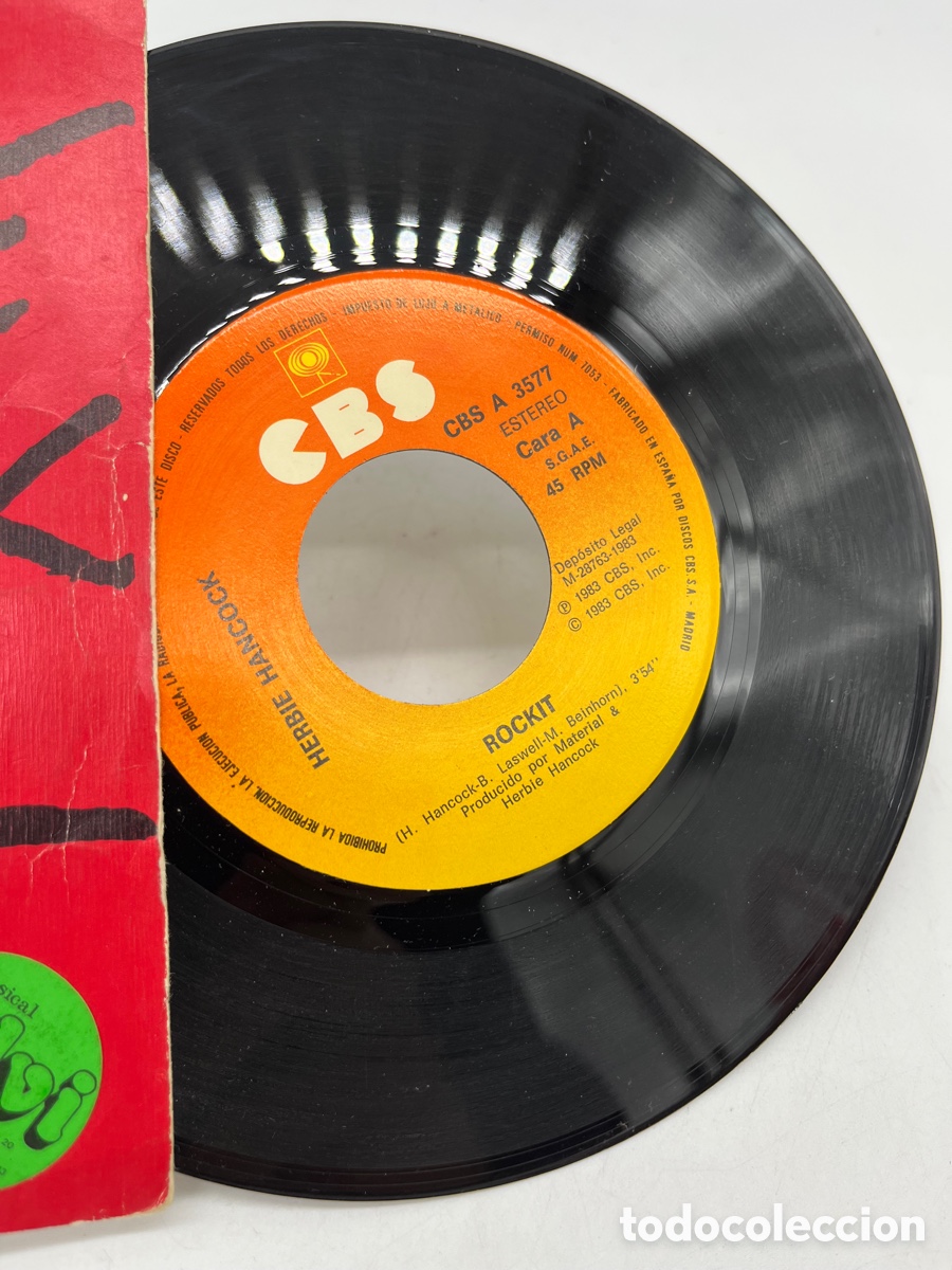 Discos de vinilo: Herbie hancock. rockit. cbs single 1983 - Foto 3