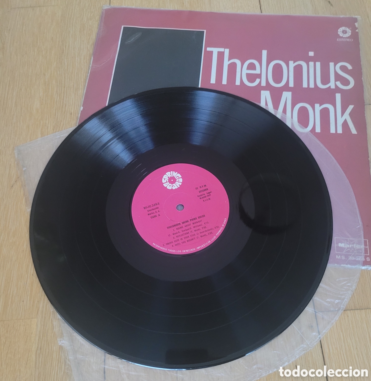 Discos de vinilo: Thelonius Monk Piano Solos lp. - Foto 3