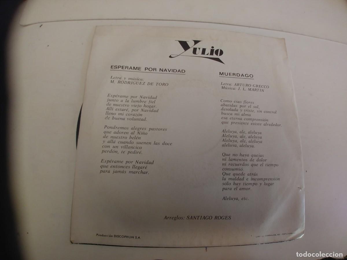 Discos de vinilo: YULIO-SINGLE ESPERAME POR NAVIDAD - Foto 2