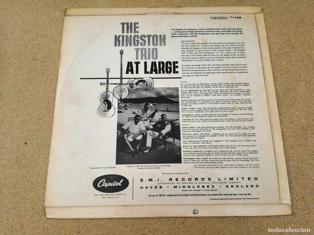 Discos de vinilo: DISCO LP. THE KINGSTON TRIO AT LARGE - Foto 2