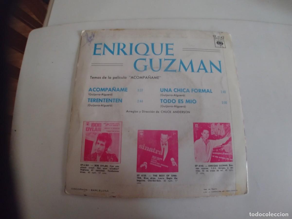 Discos de vinilo: ENRIQUE GUZMAN-EP ACOMPA&Ntilde;AME +3 - Foto 2