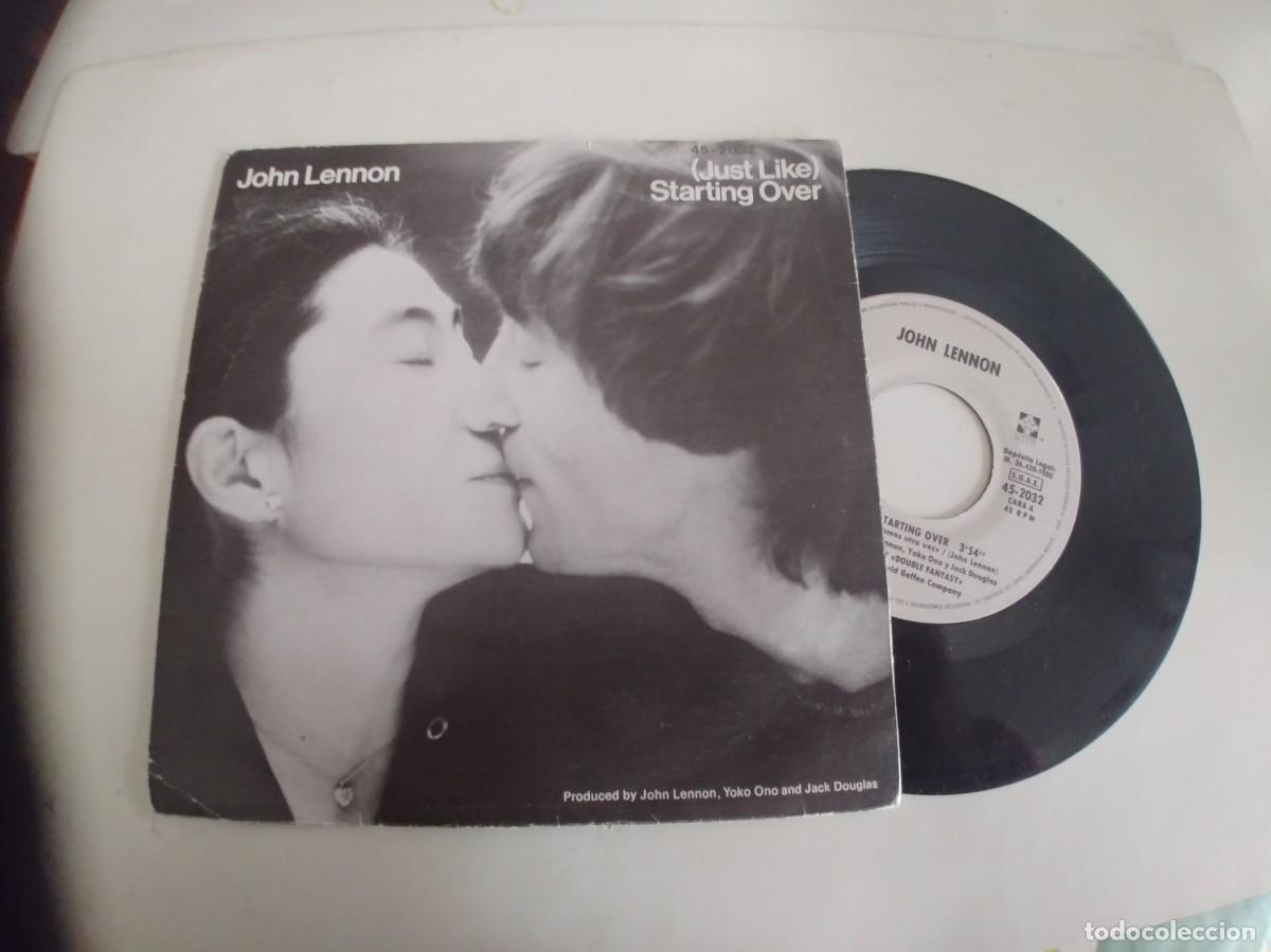 Discos de vinilo: JOHN LENNON-SINGLE JUST LIKE STARTING OVER - Foto 1