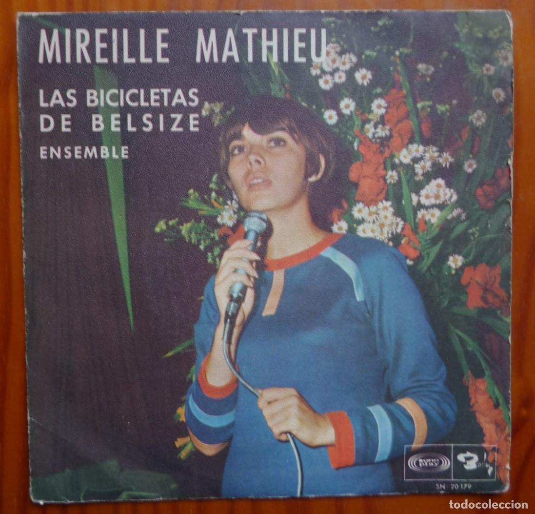 Discos de vinilo: MIREILLE MATHIEU / LAS BICICLETAS DE BELSIZE / 1968 / SINGLE - Foto 1