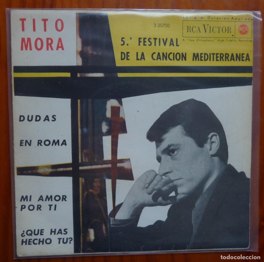 Discos de vinilo: TITO MORA / EN ROMA+3 / 1963 / EP - Foto 1