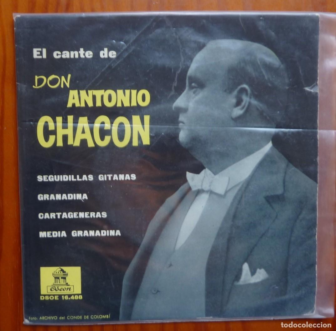 Discos de vinilo: ANTONIO CHACON / SEGUIDILLAS GITANAS+3 / 1962 / EP - Foto 1