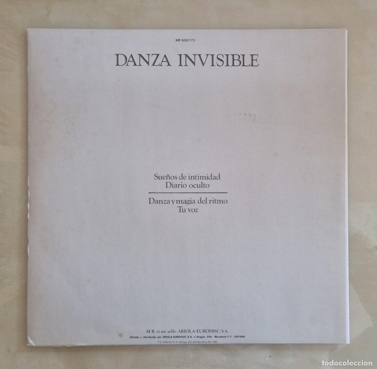Discos de vinilo: DANZA INVISIBLE - SUE&Ntilde;OS MAXI SINGLE 1983 (MR-ARIOLA) ESPA&Ntilde;A - Foto 4