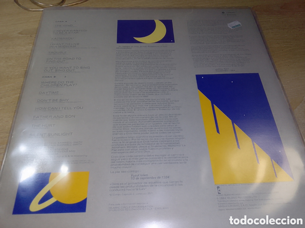 Discos de vinilo: CAT STEVENS FOOTSTEPS IN THE DARK - Foto 2