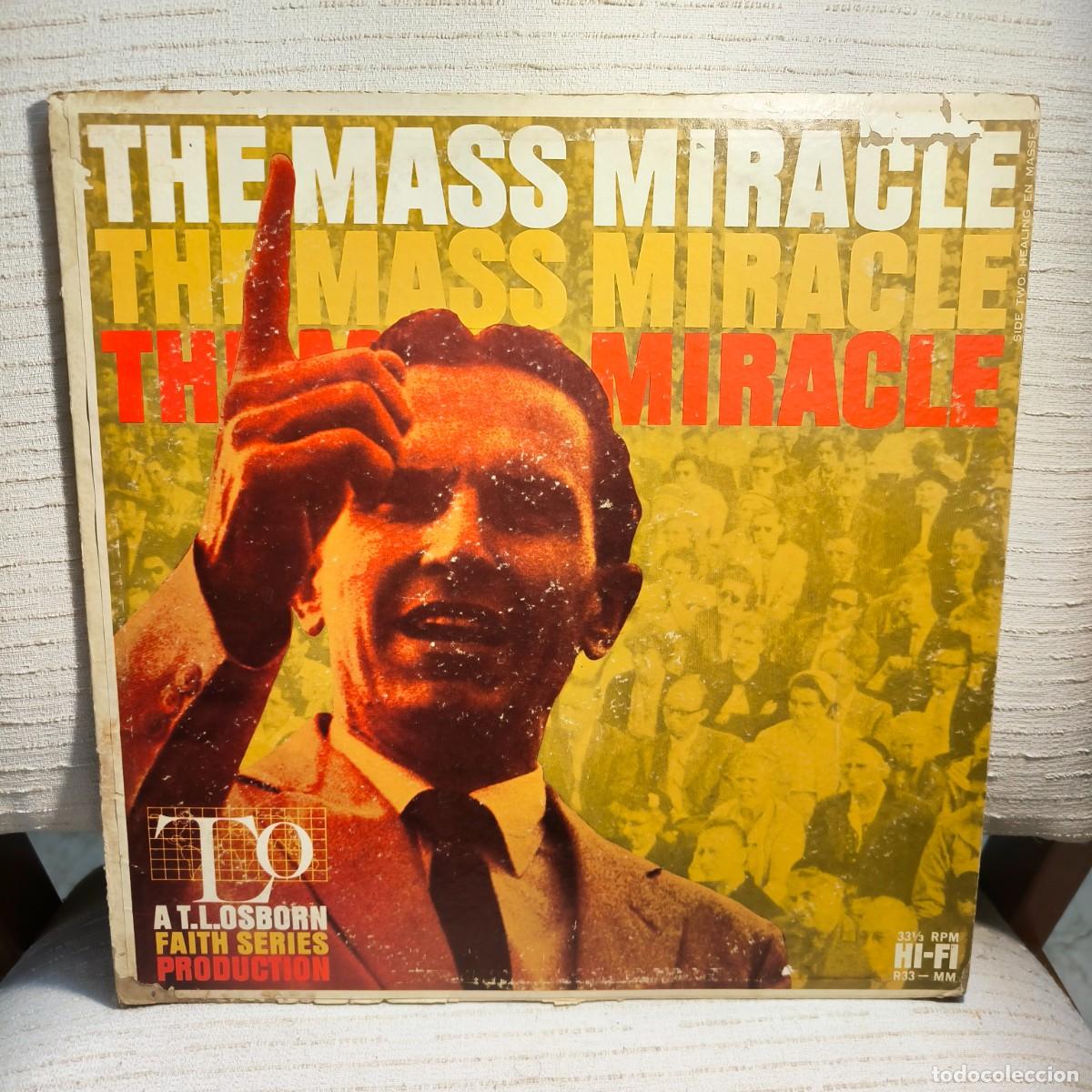 Discos de vinilo: T.L. OSBORN - THE MASS MIRACLE LP VINILO TLO USA NON-MUSIC: RELIGI&Oacute;N SERM&Oacute;N PALABRA HABLADA VG/G+