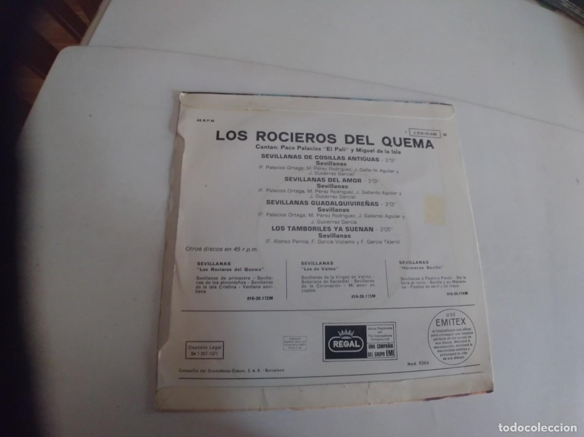 Discos de vinilo: LOS ROCIEROS DEL QUEMA-EP EL PALI Y MIGUEL DE LA ISLA - Foto 2