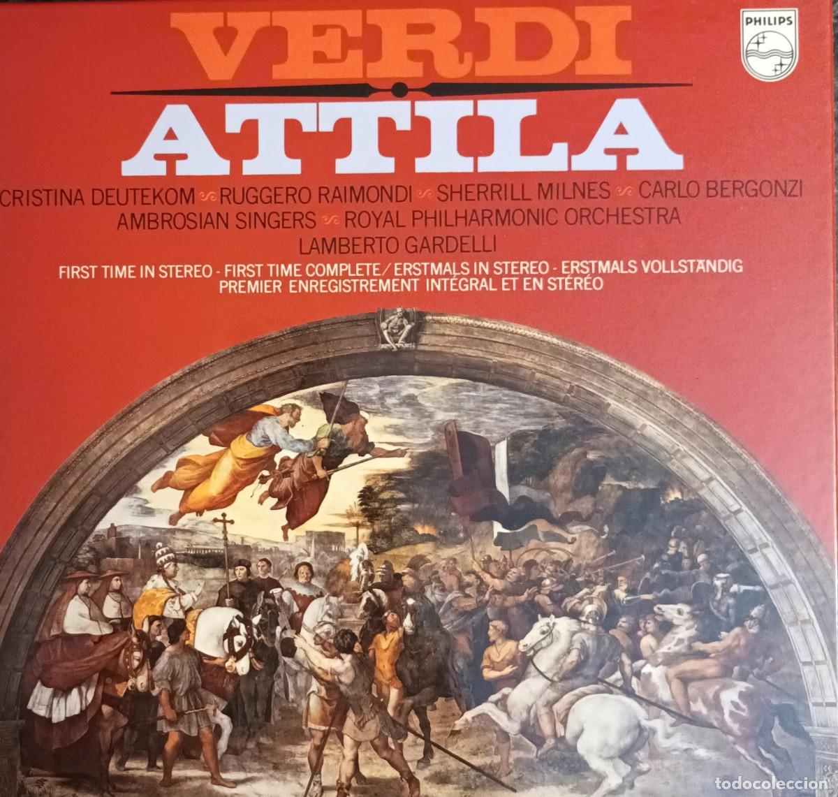Discos de vinilo: Opera ATTILA-Verdi-2 Lps Vinilos nuevos+book+cofre.