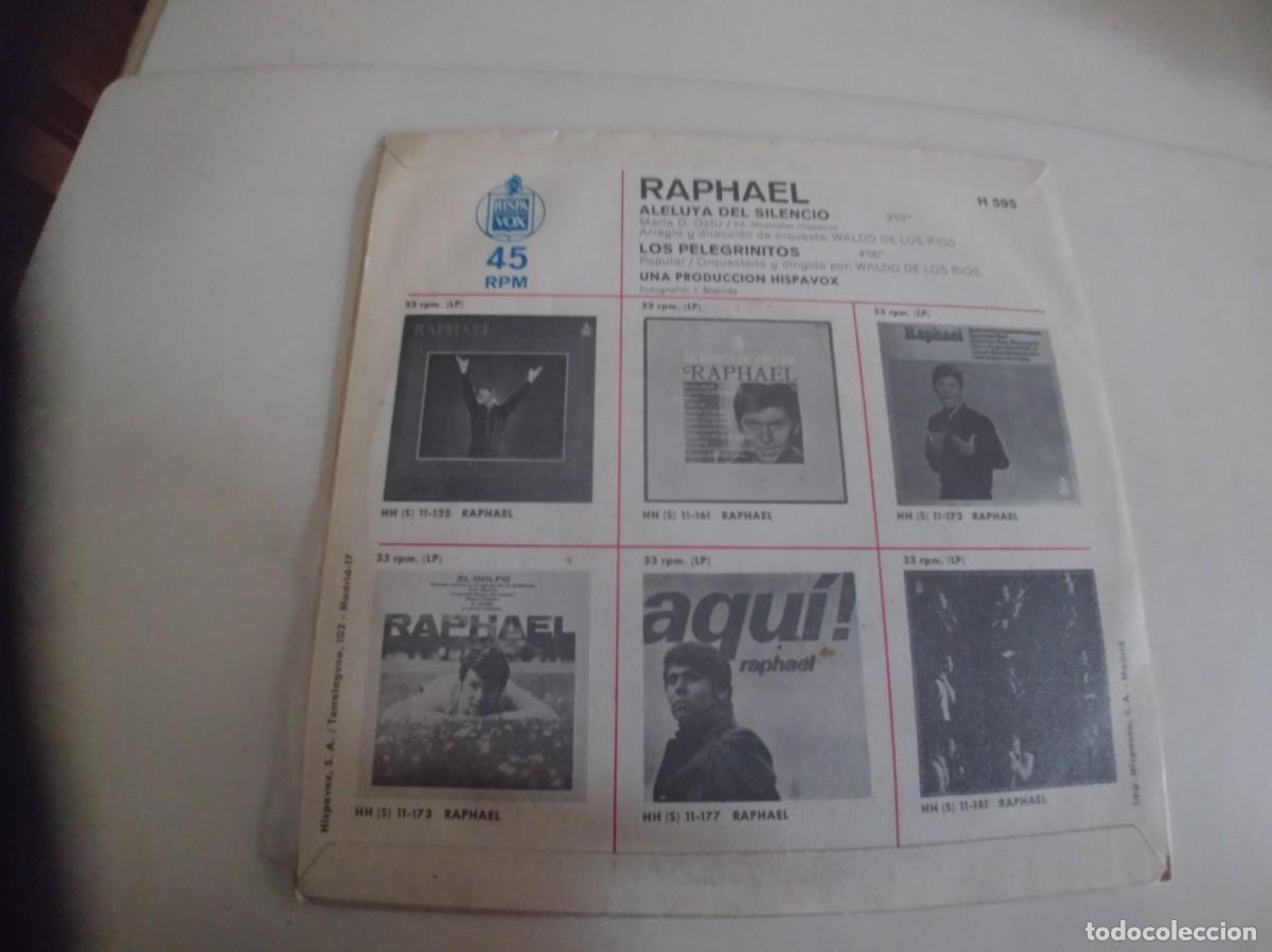 Discos de vinilo: RAPHAEL-SINGLE ALELUYA DEL SILENCIO - Foto 2