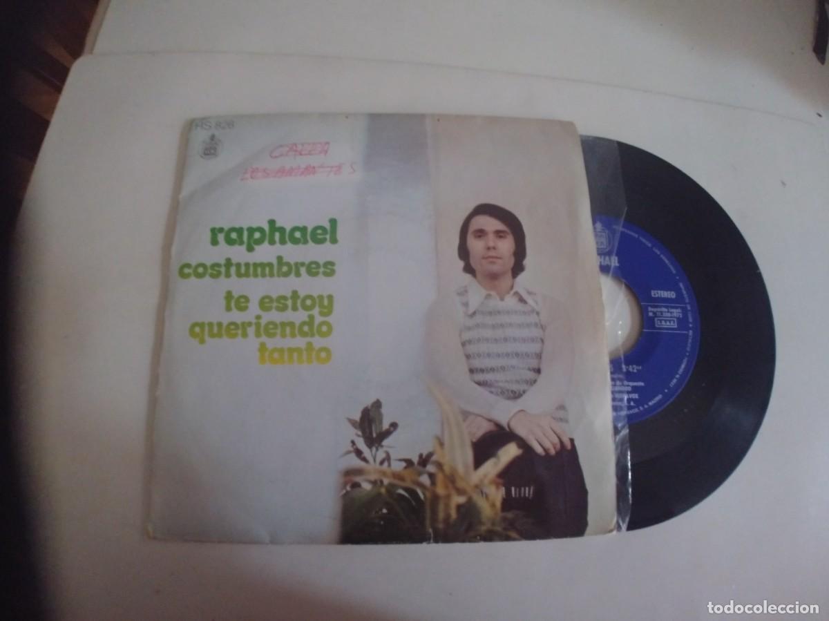 Discos de vinilo: RAPHAEL-SINGLE COSTUMBRES - Foto 1
