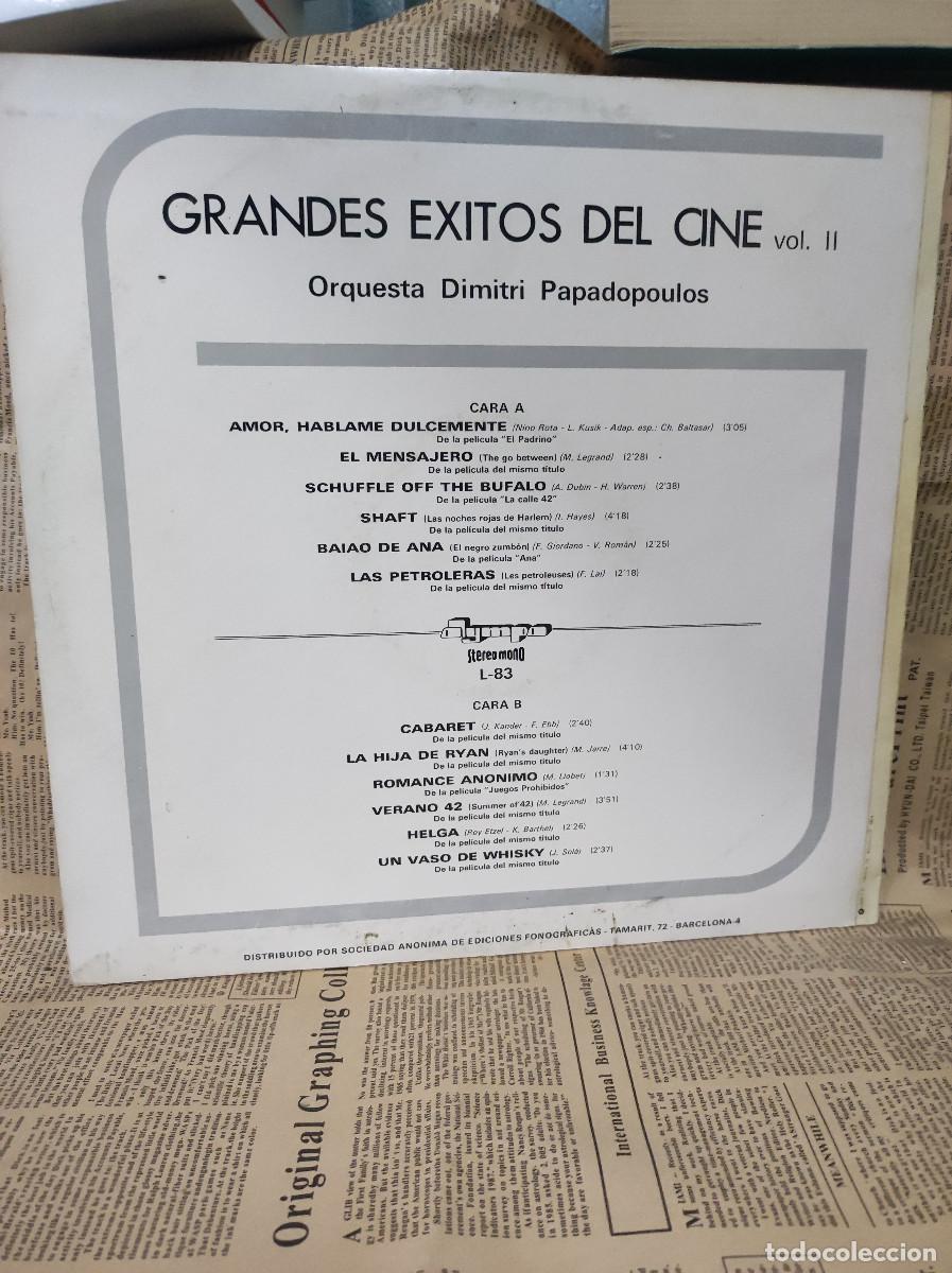 Discos de vinilo: Orquesta Dimitri Papadopoulos &ndash; Grandes Exitos Del Cine Vol. II - Foto 2