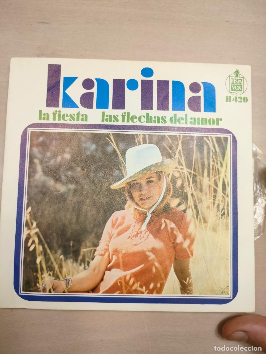 Discos de vinilo: Karina - La Fiesta, Las flechas del amor - Foto 1