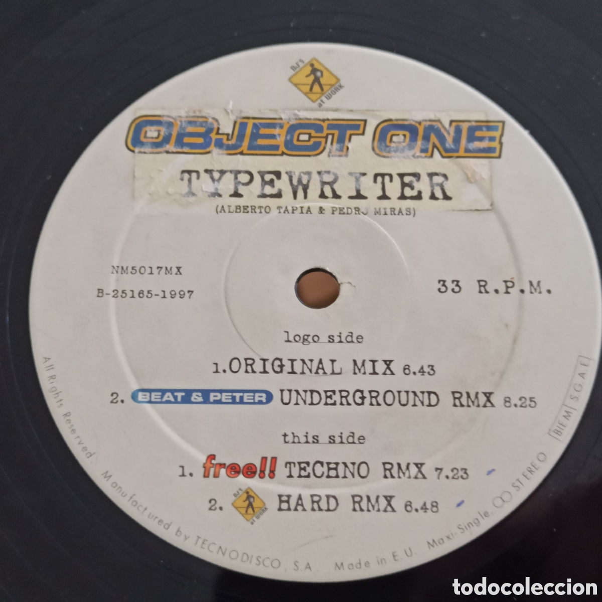 Discos de vinilo: Object One - Typewriter (12&rdquo;, Maxi) - Foto 1