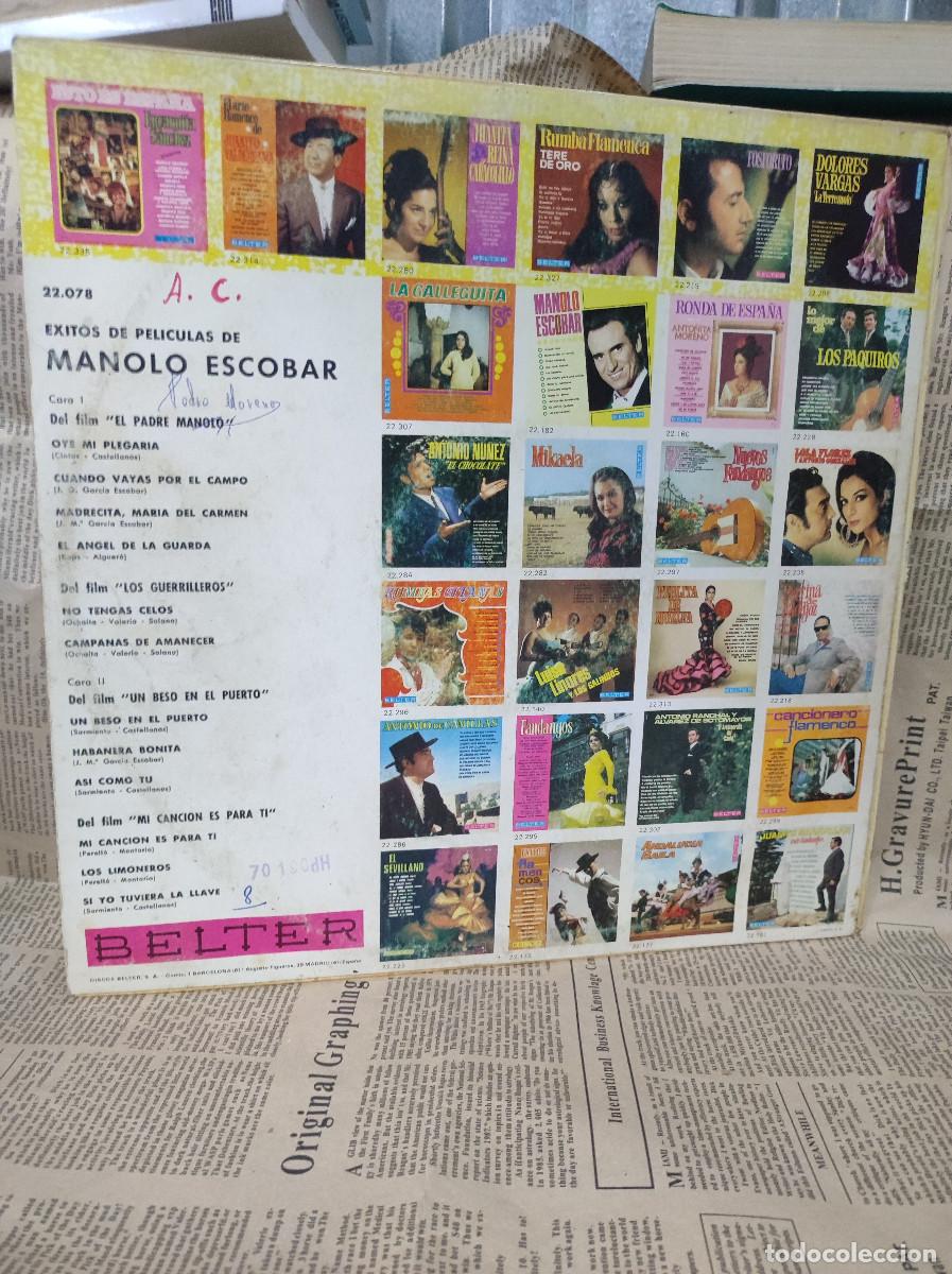 Discos de vinilo: Manolo Escobar &ndash; Exitos De Peliculas - Foto 2