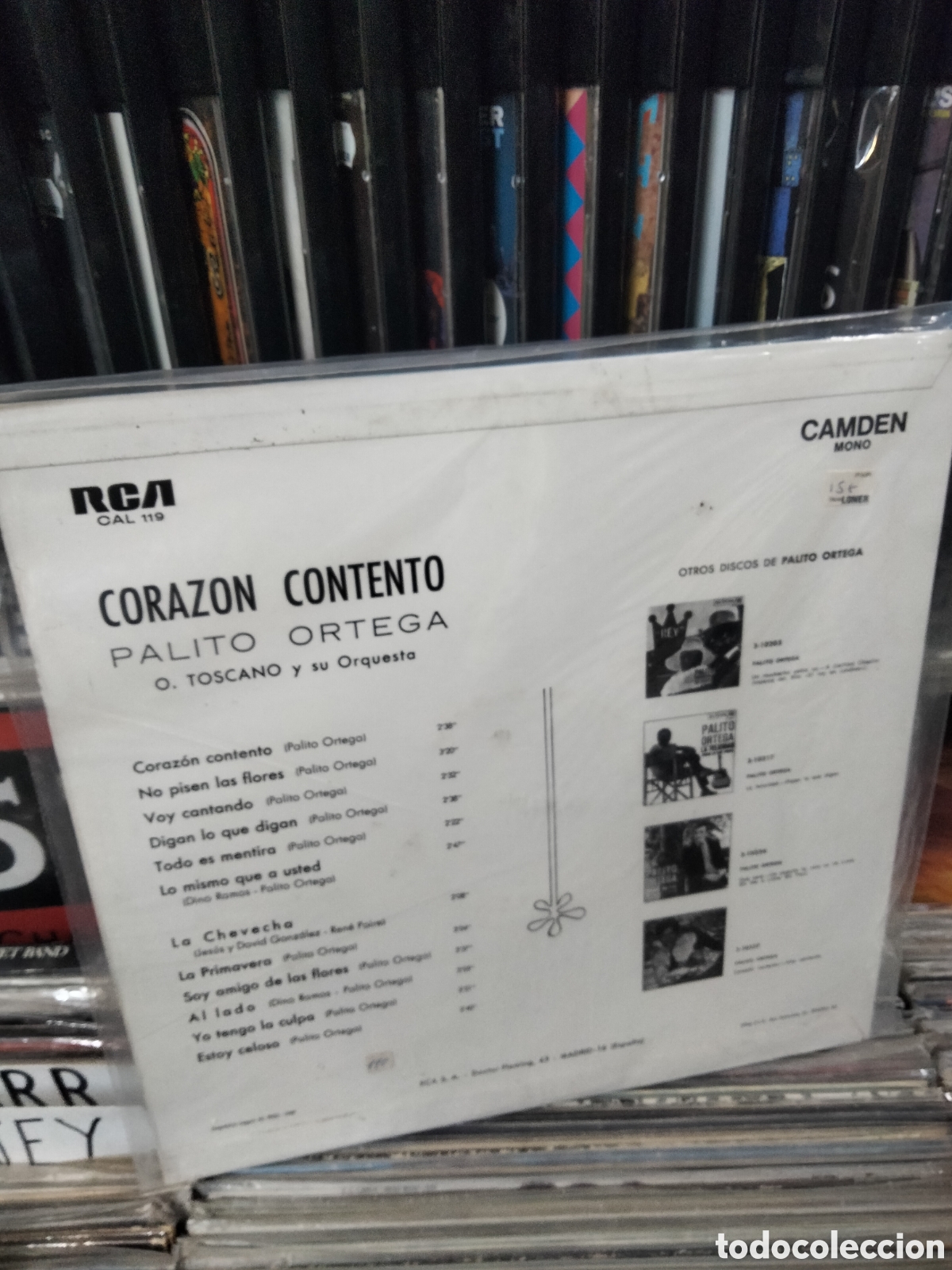 Discos de vinilo: Coraz&oacute;n contento palito ortega - Foto 2