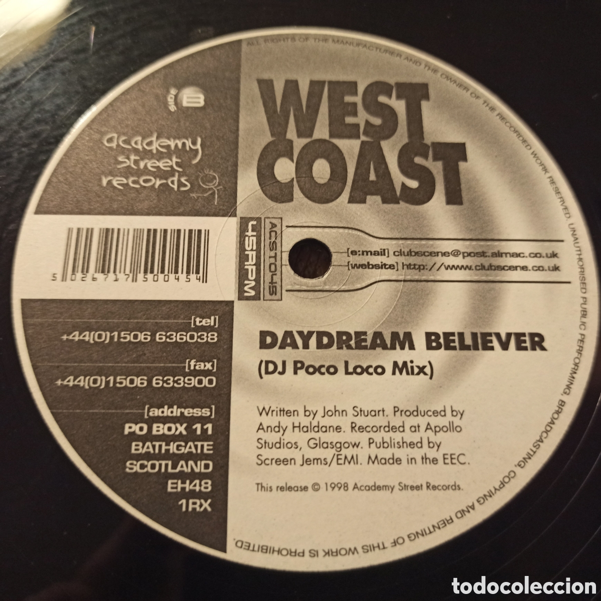 Discos de vinilo: West Coast - Daydream Believer (12&rdquo;) - Foto 2