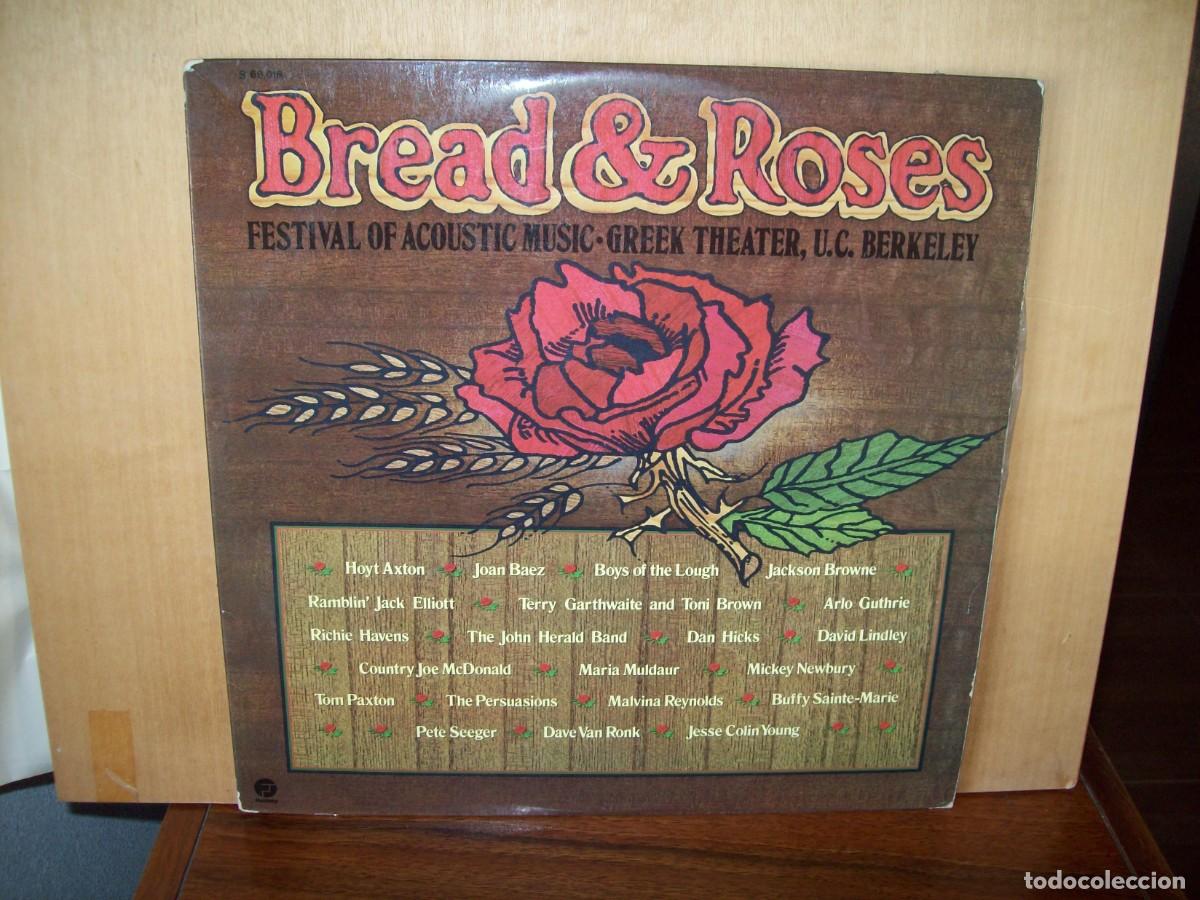Discos de vinilo: BREAD & ROSES - FESTIVAL OF ACOUSTIC - GREEK THEATER U.C. BERKEKEV - DOBLE LP 1979