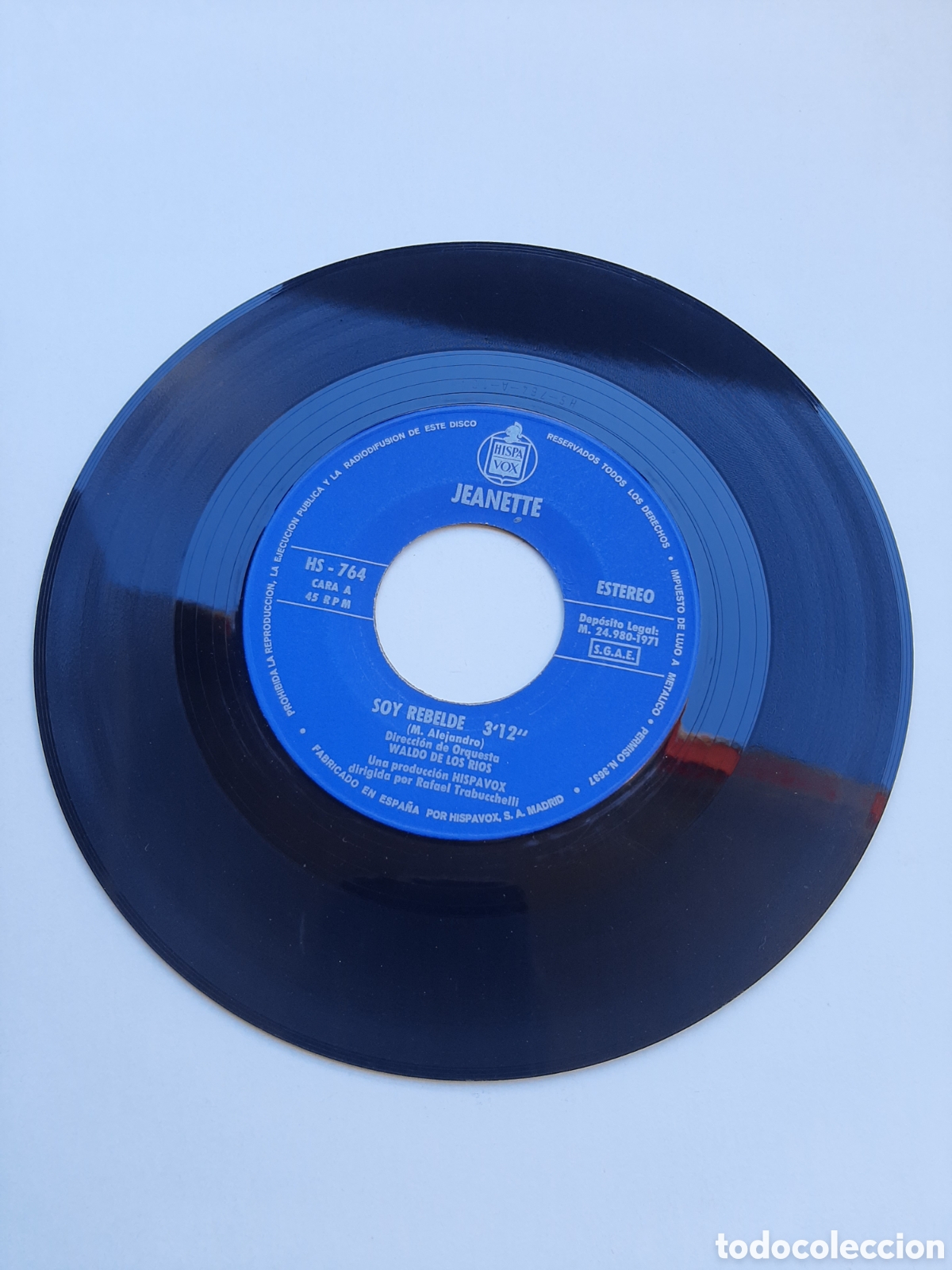Discos de vinilo: Jeanette - Yo soy rebelde, single vinilo 1971 - Foto 3