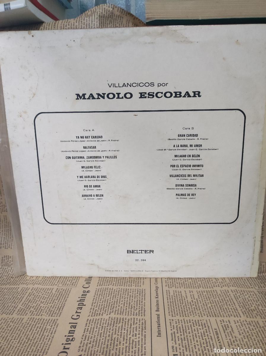 Discos de vinilo: Manolo Escobar &ndash; Villancicos - Foto 2