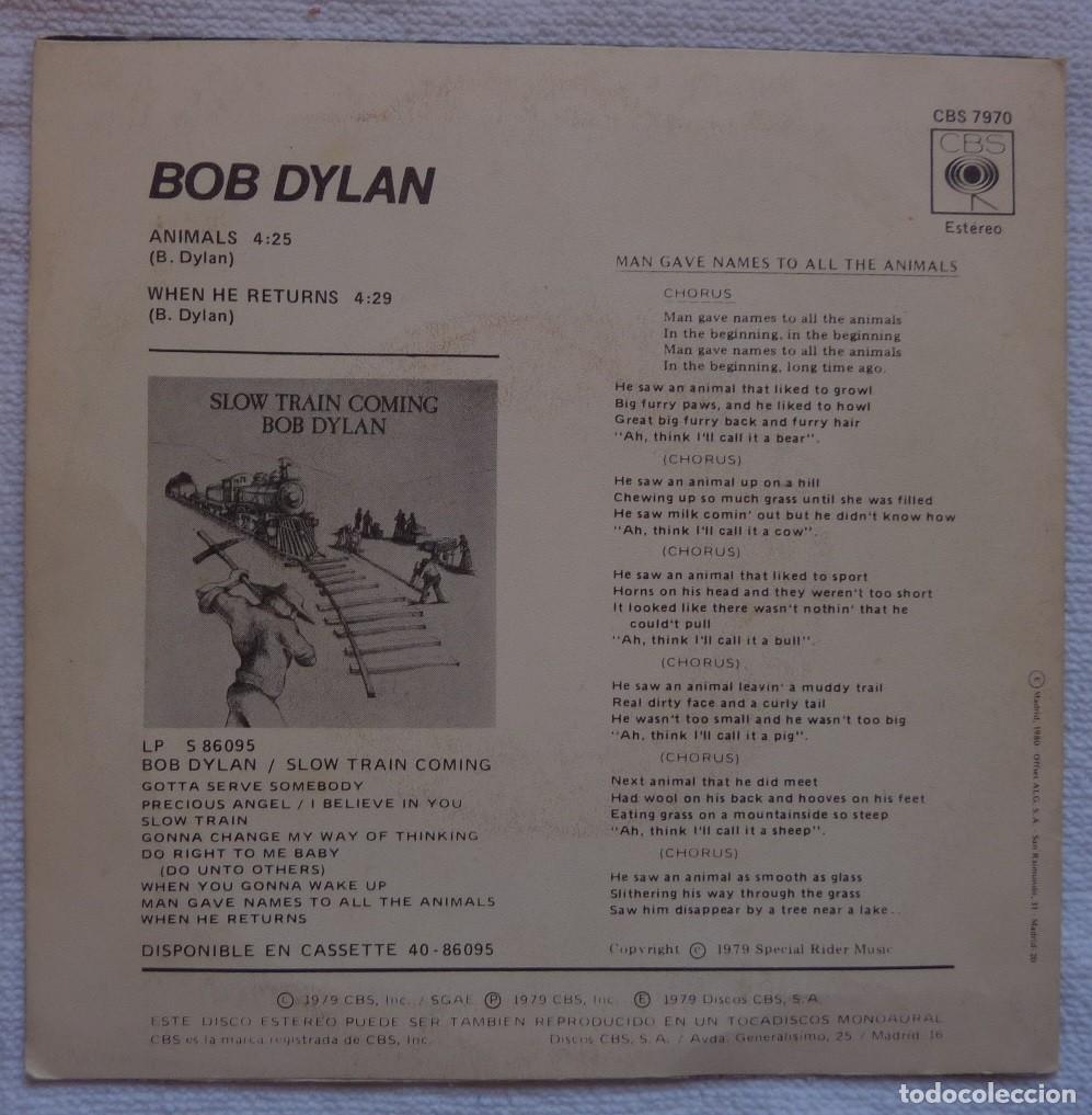 Discos de vinilo: BOB DYLAN // ANIMALS // 1979 // SINGLE - Foto 2