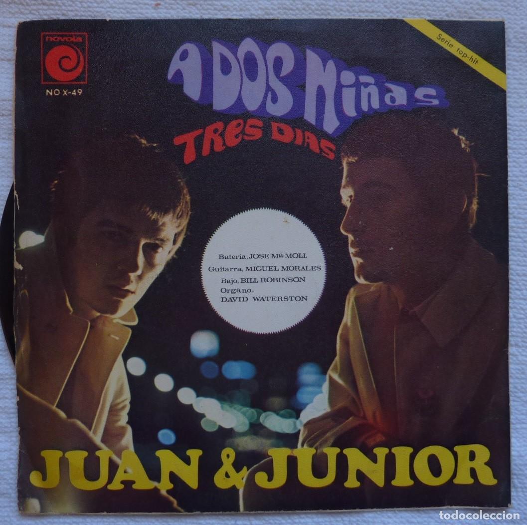 Discos de vinilo: JUAN & JUNIOR // A DOS NI&Ntilde;AS// 1987 // SINGLE - Foto 2