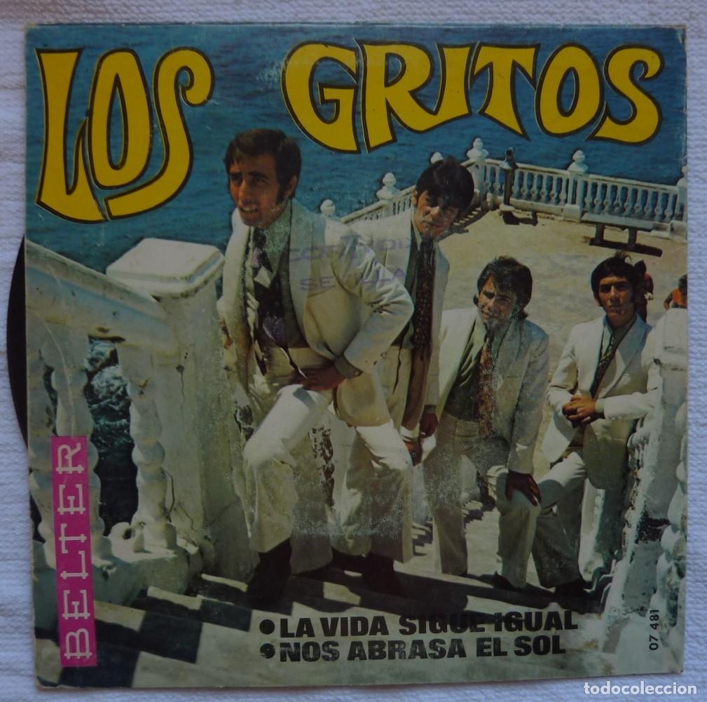 Discos de vinilo: LOS GRITOS // LA VIDA SIGUE IGUAL // 1968 // SINGLE - Foto 2