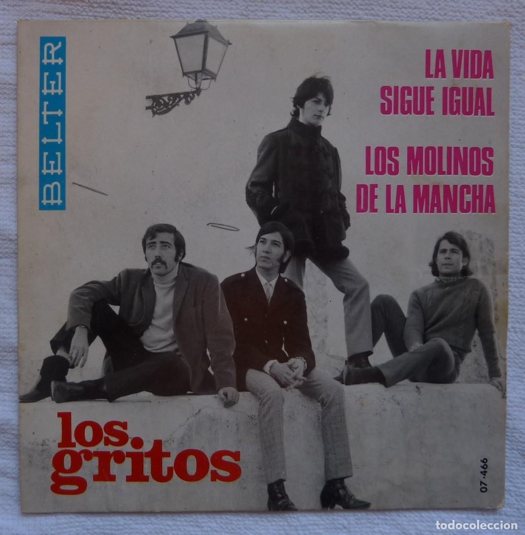 Discos de vinilo: LOS GRITOS // LA VIDA SIGUE IGUAL // 1968 // SINGLE - Foto 1