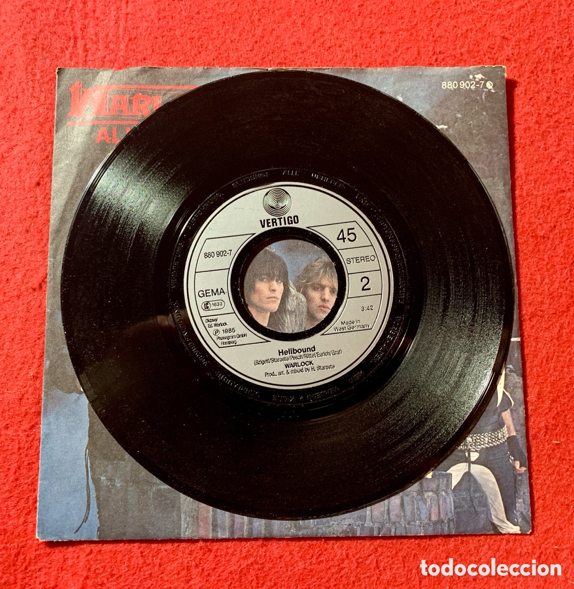 Discos de vinilo: Warlock-&ldquo;All Night&rdquo; Vinilo de 1985 - Foto 5
