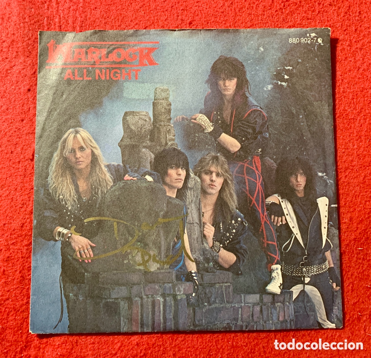 Discos de vinilo: Warlock-&ldquo;All Night&rdquo; Vinilo de 1985 - Foto 1