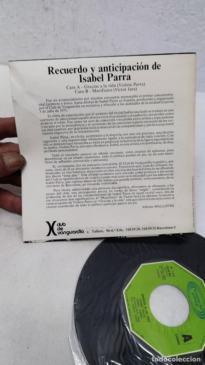 Discos de vinilo: Isabel Parra -Gracias a la Vida.Single vinilo 7&rdquo; - Foto 4