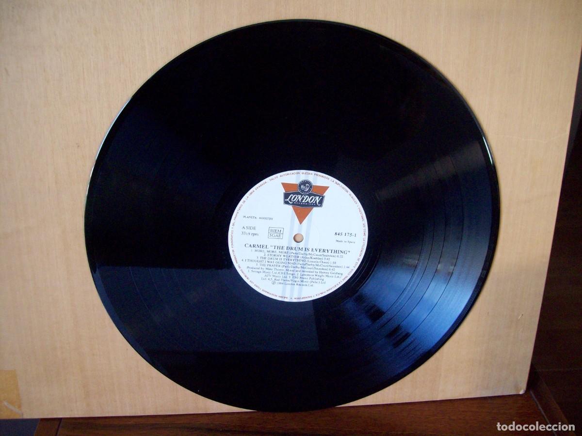 Discos de vinilo: CARMEL - THE DRUM IS EVERY THING - LP 1990 - Foto 3