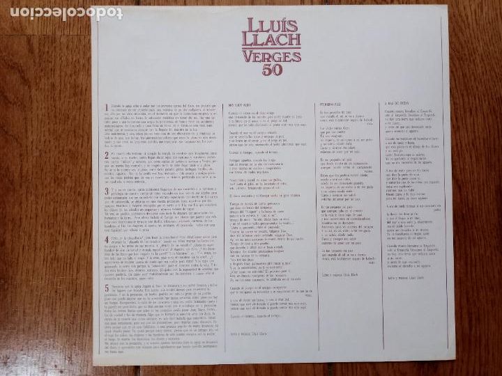 Discos de vinilo: Llu&iacute;s Llach - Verges 50 - Foto 5
