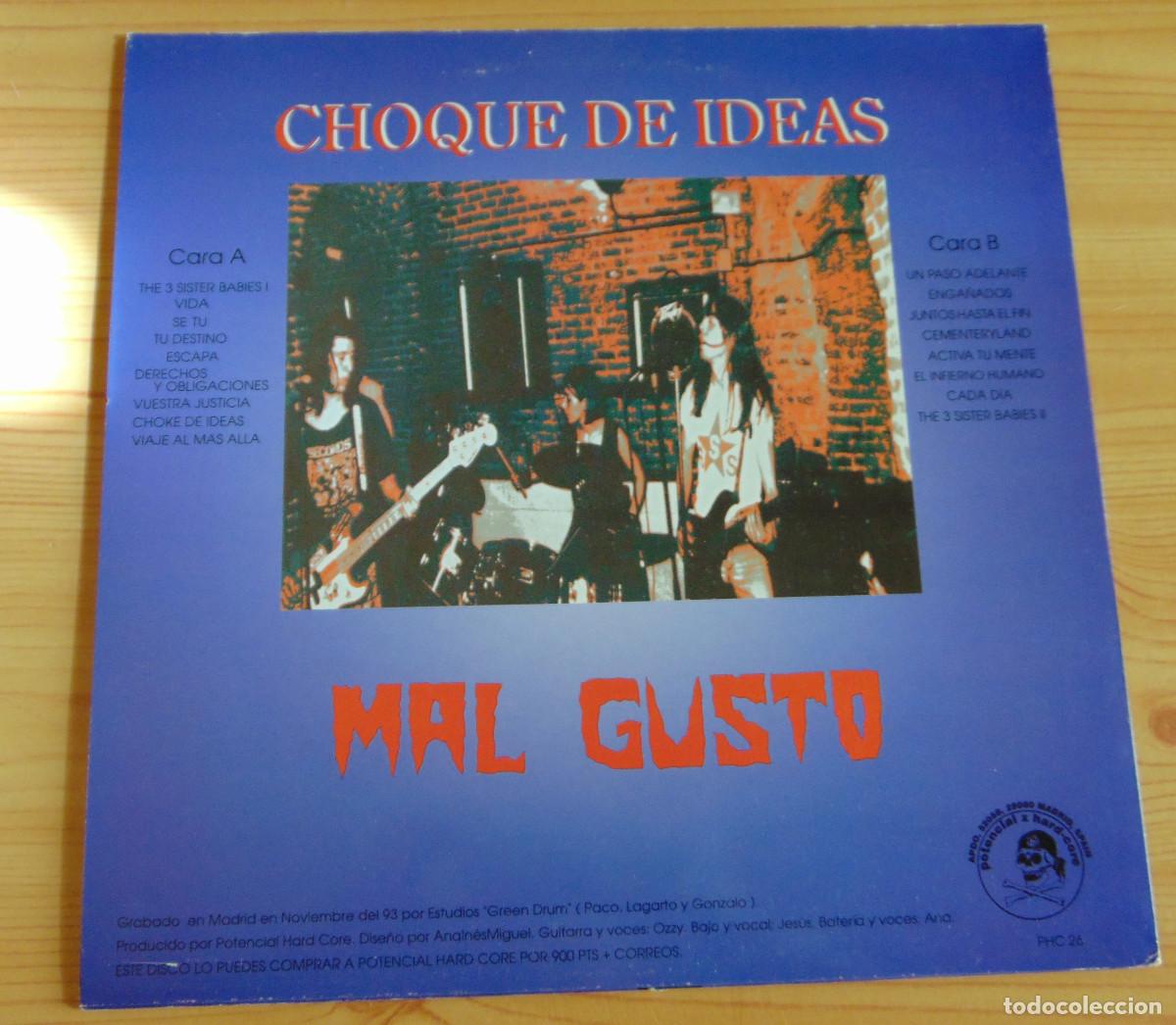 Discos de vinilo: MAL GUSTO - CHOQUE DE IDEAS - LP VINILO 1994 - Foto 2