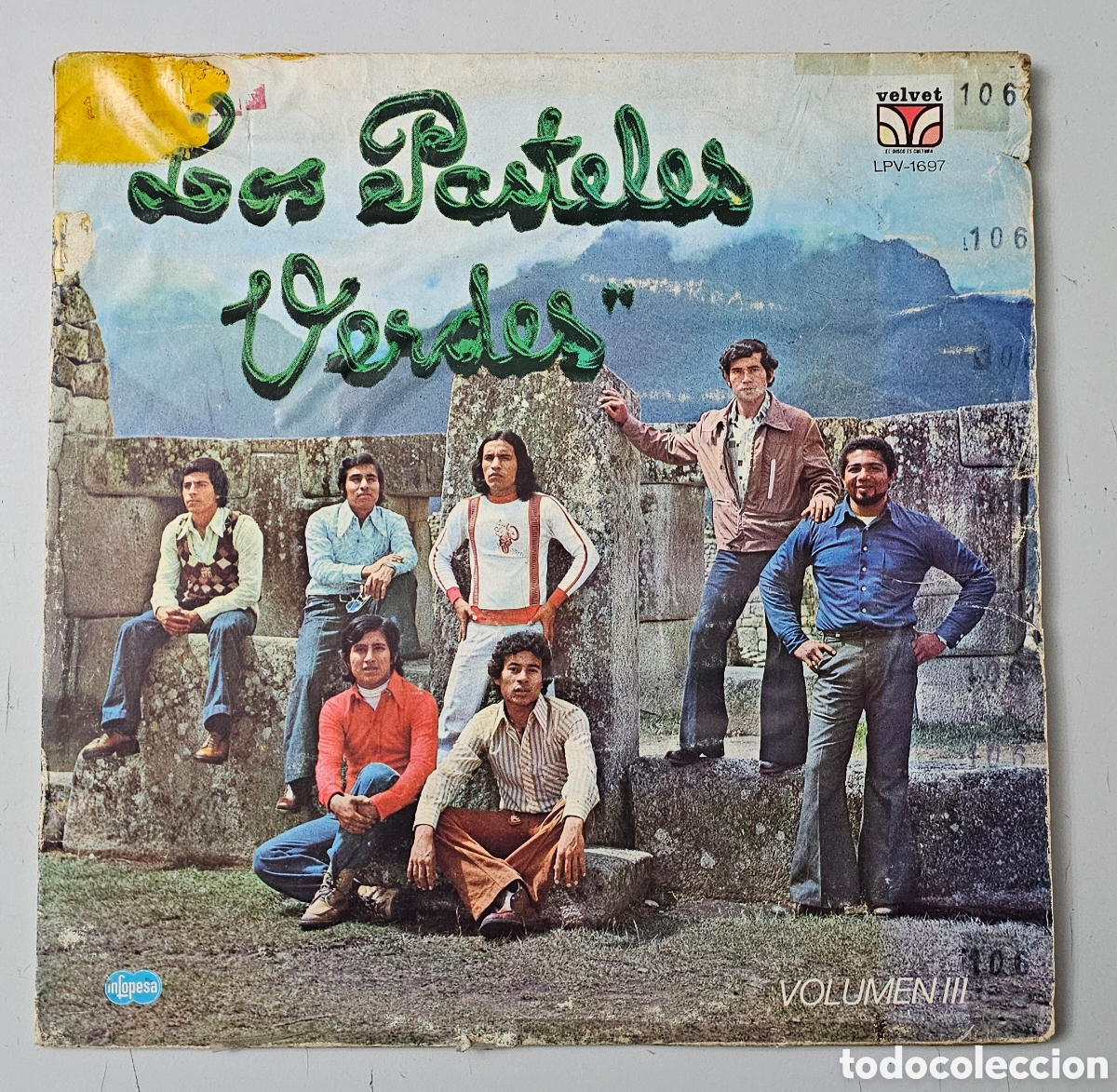Disques de vinyle: LP LOS PASTELES VERDES - Volumen 3 (Venezuela - Velvet - 1975) Per&uacute; Pop Beat Organ Band RARO
