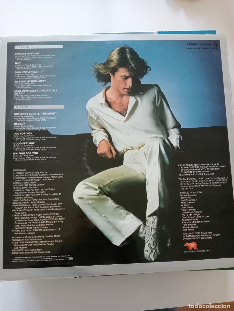 Discos de vinilo: Andy Gibb - Shadow Dancing (LP, Album) 1978 - Foto 2