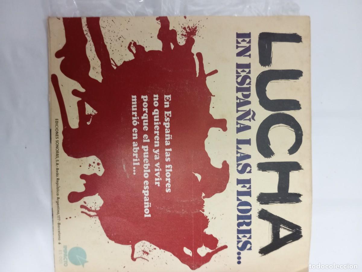 Discos de vinilo: (Disco single) Lucha; Hemos dicho basta. IMPACTO 1977 - Foto 2