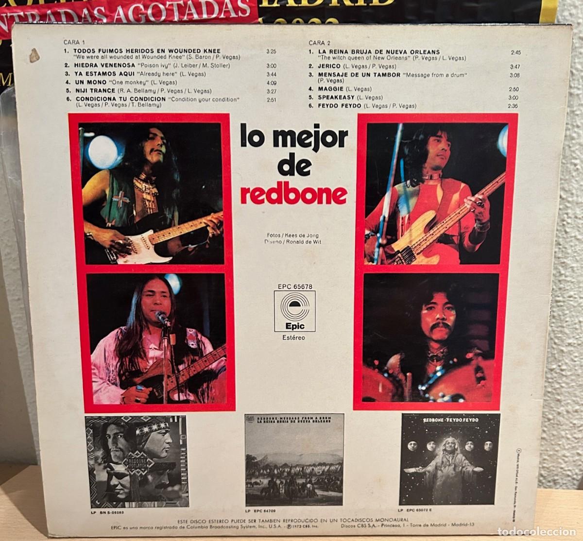 Discos de vinilo: Redbone &lrm;&ndash; Lo Mejor De Redbone. DISCO VINILO. Estado. Vg / Vg. 1973 - Foto 2