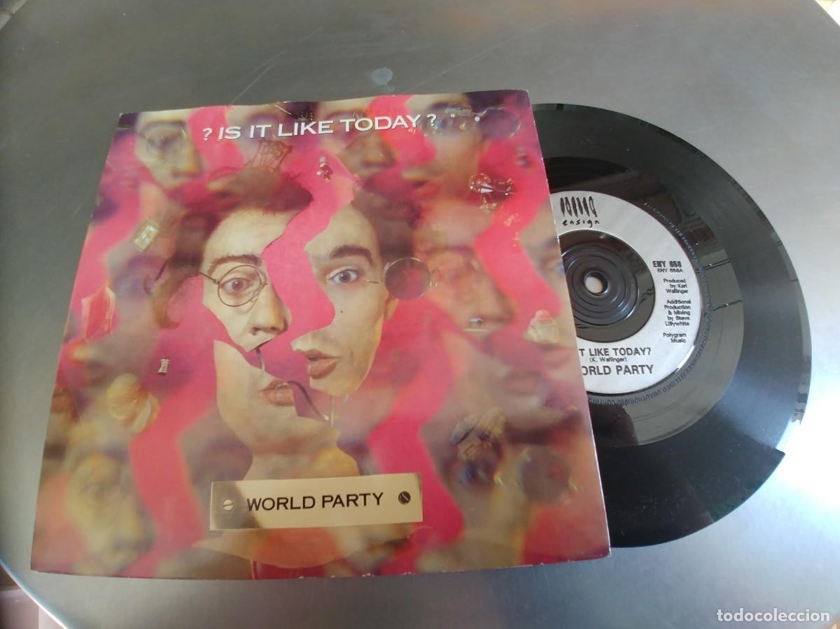 Discos de vinilo: WORLD PARTY-SINGLE IS IT LIKE TODAY - Foto 1