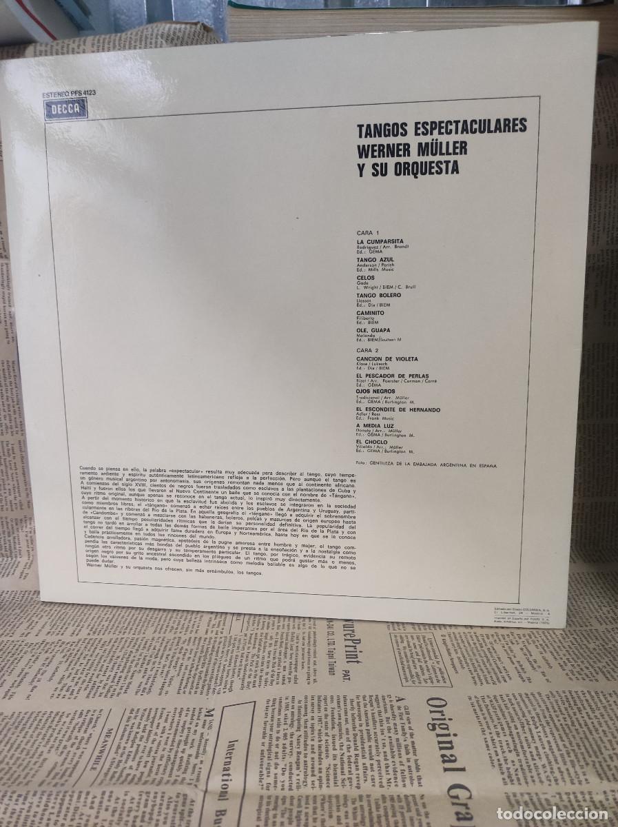 Discos de vinilo: Werner M&uuml;ller Y Su Orquesta &ndash; Tangos Espectaculares - Foto 2