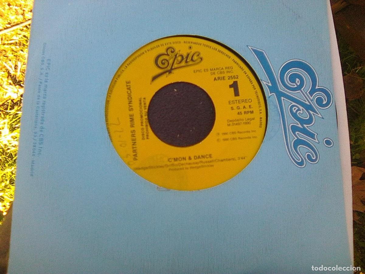 Discos de vinilo: Partners Rime Syndicate - C&acute;Mon & dance (CBS, 1990) - Foto 1