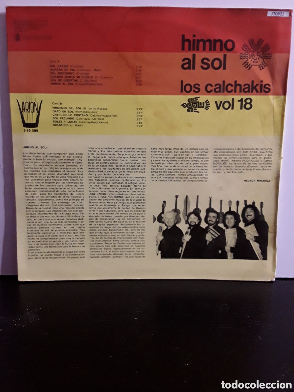 Discos de vinilo: Los Calchakis &lrm;&ndash; Himno Al Sol (Vol. 18) - Foto 2