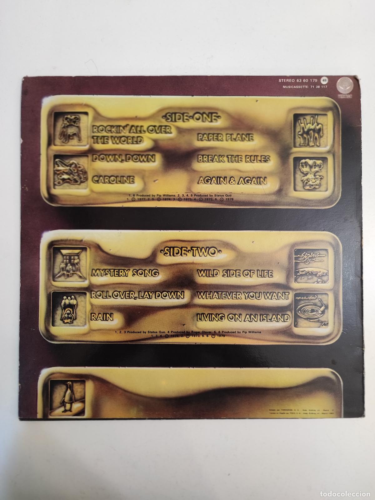 Discos de vinilo: Disco Vinilo Status Quo &rdquo;12 Gold Bars&rdquo; - Foto 2