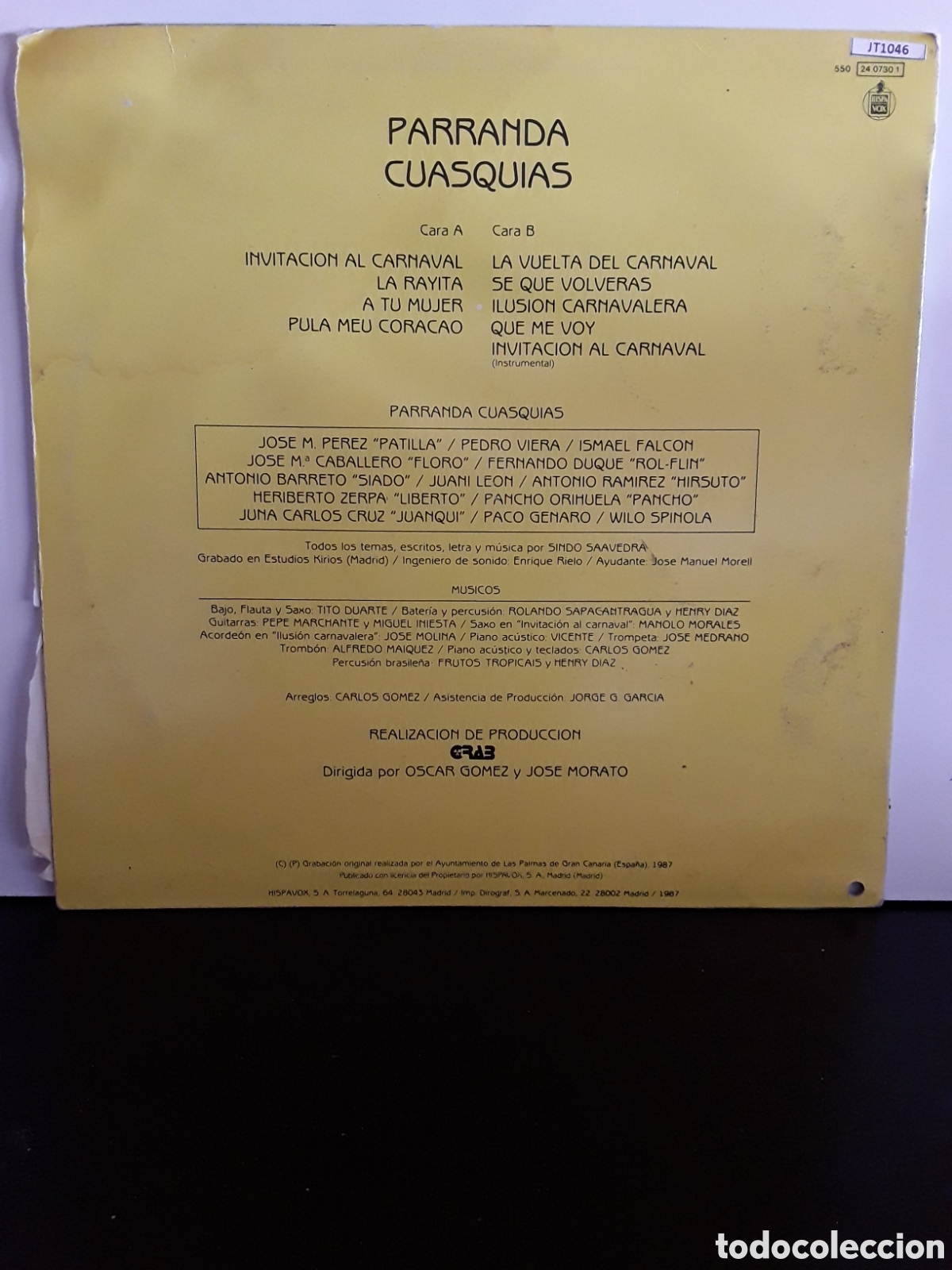 Discos de vinilo: Parranda Cuasquias &lrm;&ndash; Invitacion al Carnaval - Foto 2