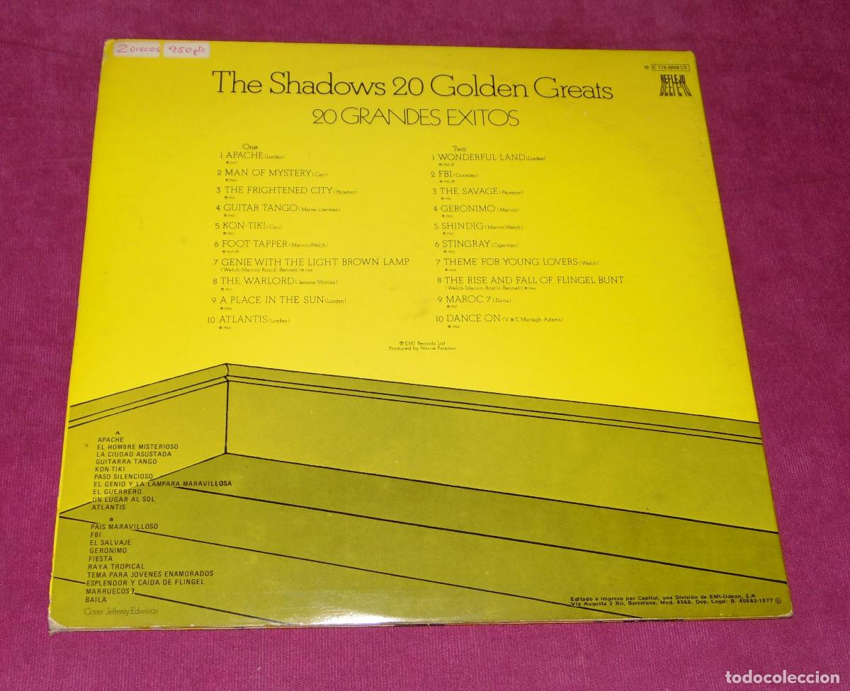 Discos de vinilo: THE SHADOWS - 20 GRANDES EXITOS - EN DOBLE LP - Foto 5
