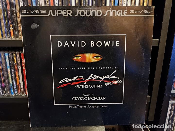 Discos de vinilo: DAVID BOWIE MUSIC BY GIORGIO MORODER - CAT PEOPLE (PUTTING OUT FIRE) - Foto 1